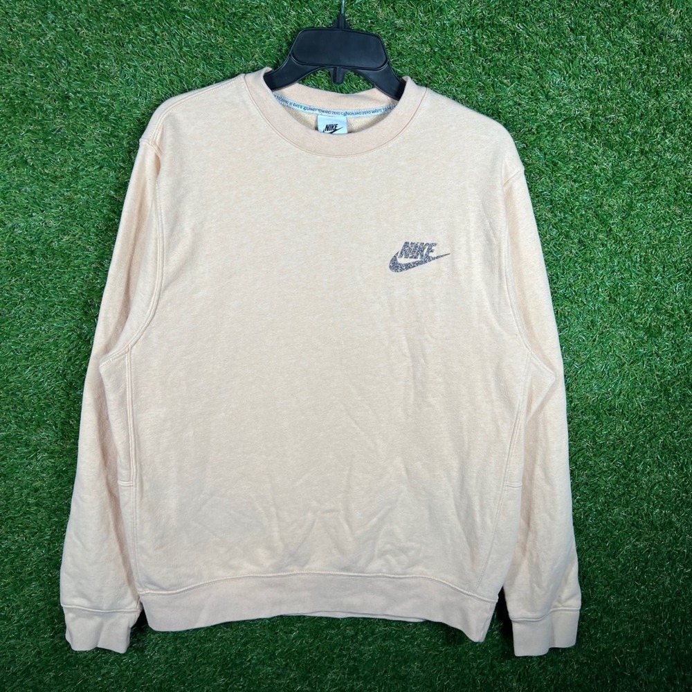 Nike Move to Zero Crewneck Sweatshirt Mens Medium Peach Heather Fleece